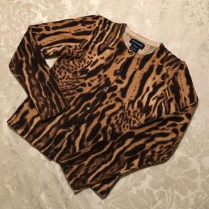 Ralph Lauren Animal Print Cardigan Girls M
